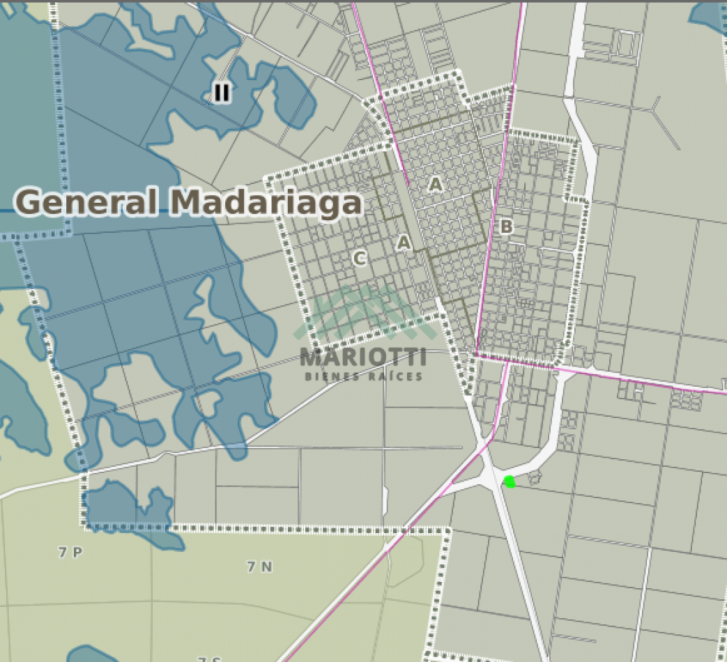 EN VENTA - GENERAL MADARIAGA - LOTE 3000M2 CON FRENTE A LA RUTA 74  